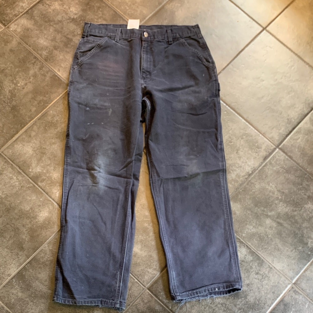 Carhartt Navy Loose Fit Pants size 34 waist